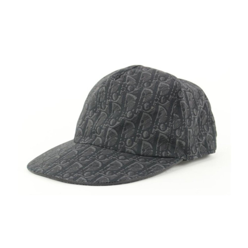 Dior Black Monogram Trotter Baseball Cap Hat